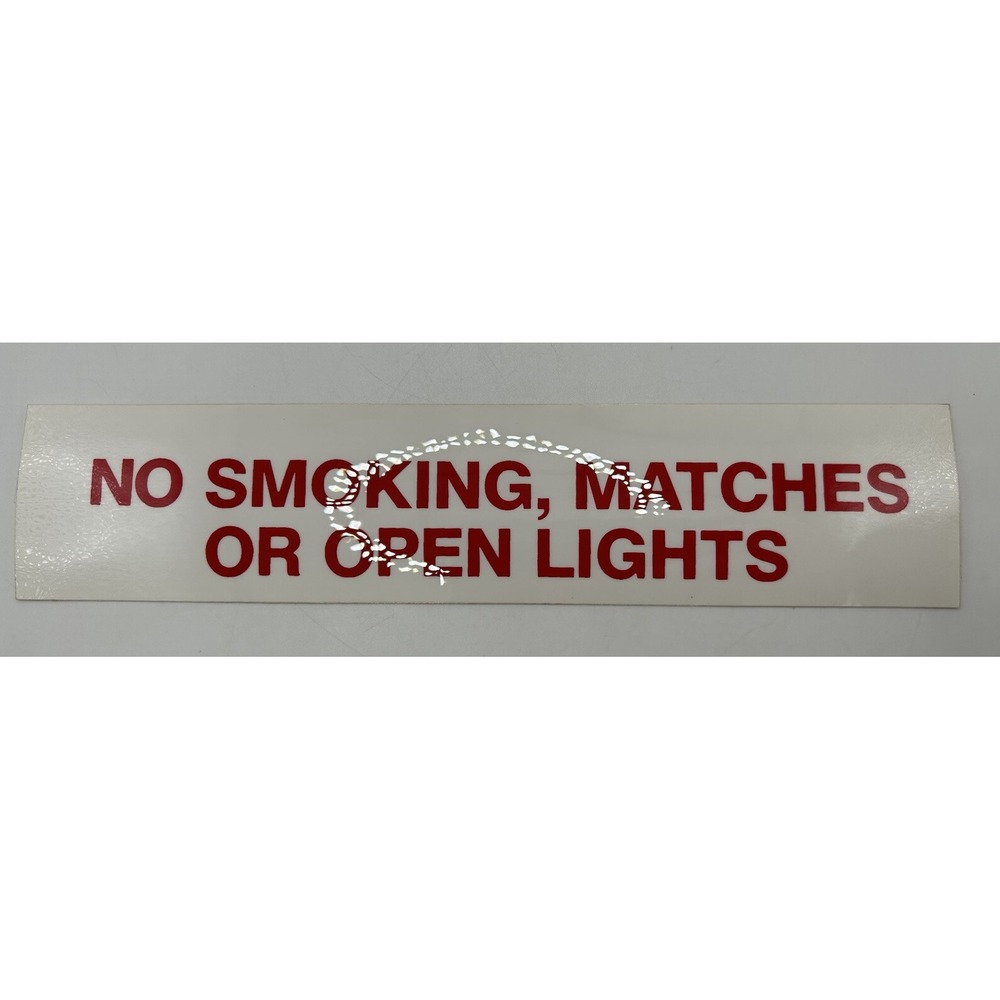No‎ Smoking, Matches Or Open Flames Vinyl Decals Label Emblems Stickers 6x